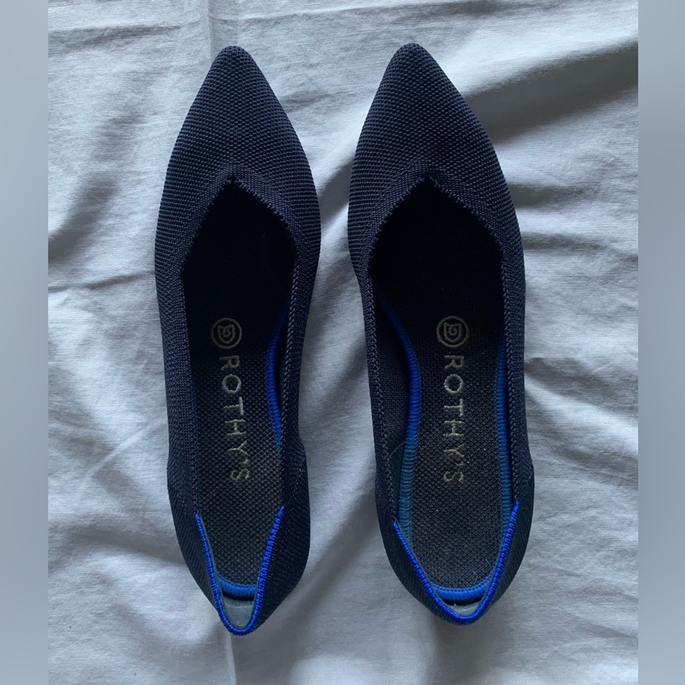 Rothy’s flats, navy blue